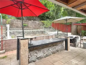 Outdoor entertaining space.