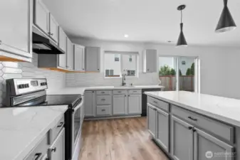 Plenty of cabinet space for all of your kitchenware.