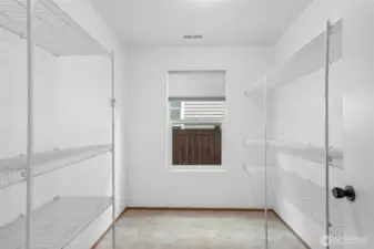 Enormous walk-in pantry. Perfect for storing your larger countertop appliances.