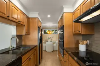 Dining room in the back ground.