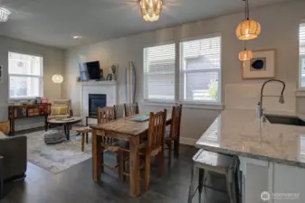 Breakfast bar and dining space.