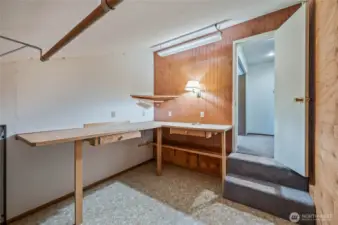 Additional storage or hobby room connected to unit