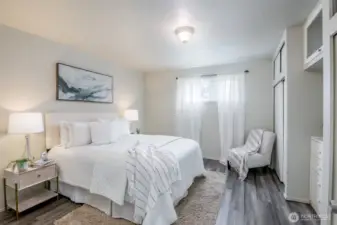 You will love the built-ins in the primary bedroom, plus two closets for plenty of storage.