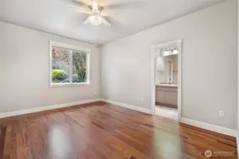 One of two additional bedroom, both quite large with access to a shared bath.