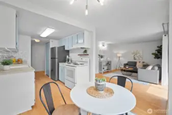 Dining and kitchen area