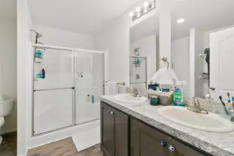 Primary Bathroom with double sinks