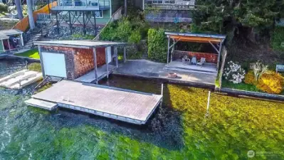 Great Dock for the water toys, boat, and jet skis.