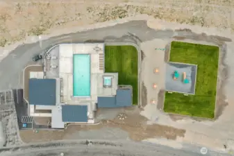 Overhead shot of the Clubhouse and Play Area