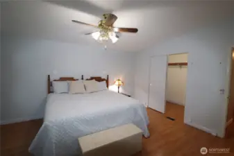 Primary Bedroom with a large walk in closet