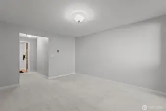 Primary bedroom with ensuite ¾ bath and abundant closet space