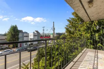 Private balcony for morning coffee or evening city views