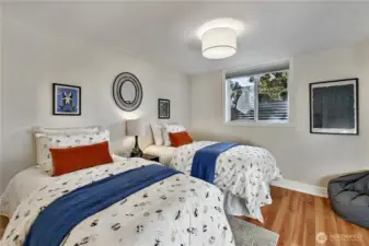 Second of three lower level bedrooms