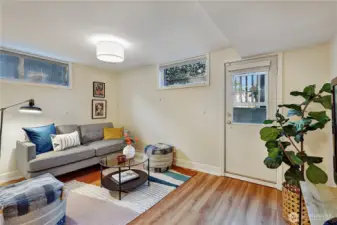 Lower level media/bonus room with separate entrance