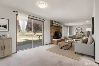 Virtually Staged Living Room