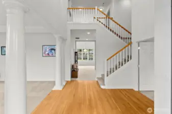 HDWD Oak floor entrance will great you as you enter the one-owner home