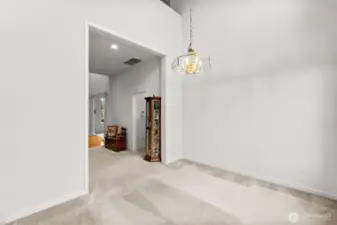 Photo from the Dining Room back toward hallway and entry area.