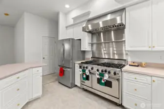 "Wolf" stainless Double Oven and stainless Refrigerator /Freezer