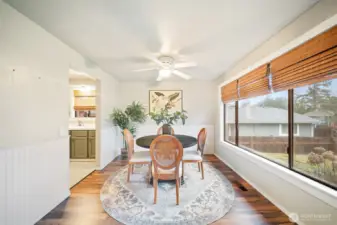 Another view of the spacious dining room.