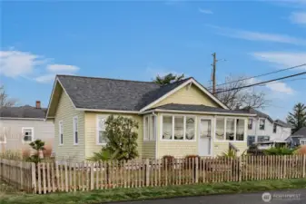 Front of house facing south