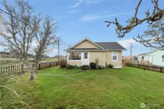 back side of house facing north