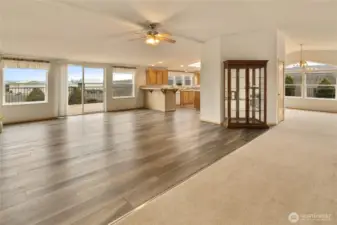 Great Room with vaulted ceilings