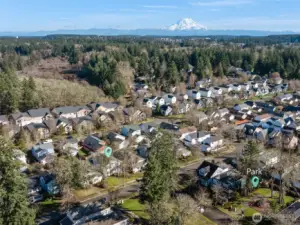 Palisde Park area is short walking distance to downtown DuPont.