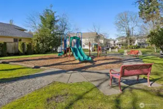 Pocket park 1/2 block from house.