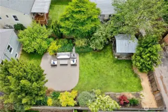 The incredible backyard is fully landscaped, perfect for relaxing or entertaining.