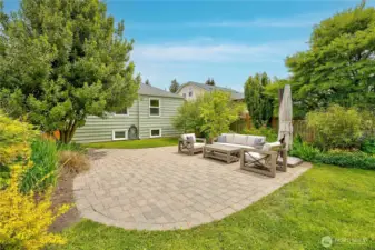 The incredible backyard is fully landscaped, perfect for relaxing or entertaining.