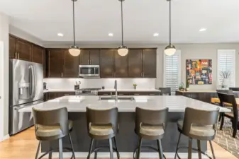 Chef's kitchen with Island for gatherings
