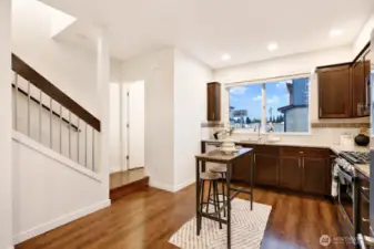 All bedrooms are upstairs for privacy. Rare  layout with both rooms having ensuite baths + walk-in closets