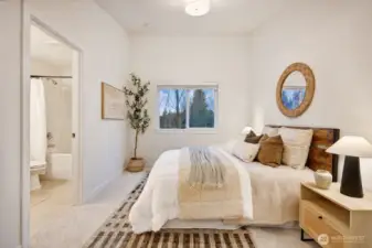 2nd bedroom is also large, with walk-in closet and ensuite bath