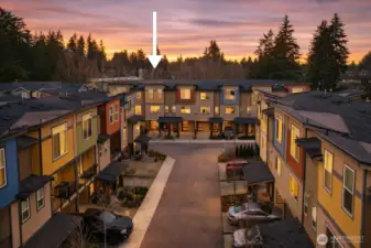 Talamore community includes guest parking spaces, HOA paid landscaping. Low HOA dues