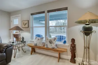 Large windows with natural lighting and gorgeous sunrises