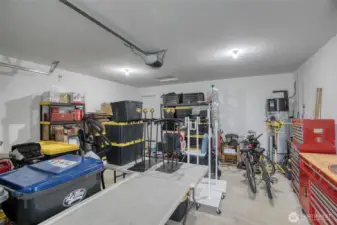 Generous 2 car garage for all your equipment