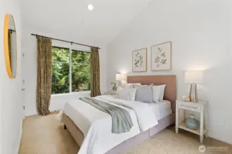 Main Floor Guest Bedroom w/Vaulted Ceilings