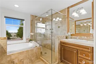 Separate Shower & Dual Vanities