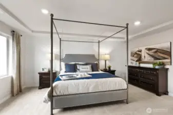 Double door entry into primary suite. Photo's are for representational purposes only. Colors and finishes may differ.