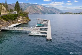 Private doc marina owned by the HOA.