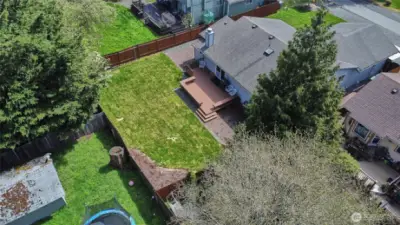 Aerial View of Back Yard