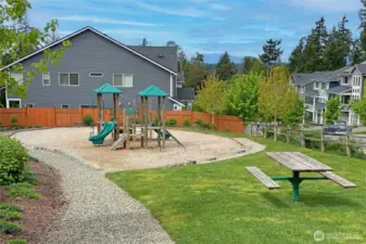 One of two well-equipped playgrounds in this beautiful new neighborhood