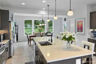 Kitchen with Dining Room Beyond