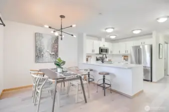 Dining room to kitchen view