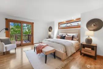 Beautiful, unique stained glass has been incorporated into this home and all homes in this John Galt designed community.