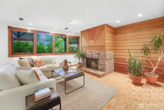 This large family/bonus room can easily be converted to a fourth bedroom.