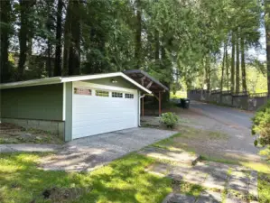 Large 2 car garage with opener installed!