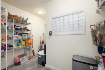 The walk-through pantry offers outstanding storage and quick access between the kitchen and laundry area. Functionality meets convenience.
