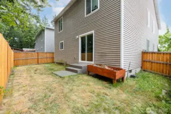 Side yard and fencing ensure a secure and private outdoor environment, ideal for pets or kids.