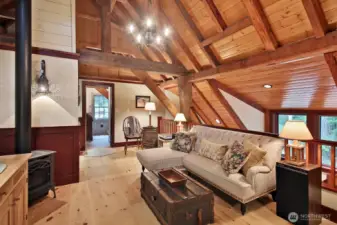 In the wall to the right of the bathroom (center of photo) there is plumbing and electrical for a wet bar. Take your time to appreciate the detailed craftsmanship throughout this home. Let's go check out Bedroom #3....