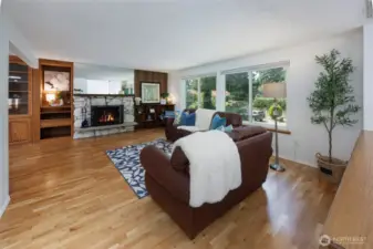Newly refinished hardwood floors.